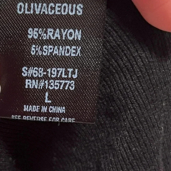 Olivaceous Casual Short Sleeve Crop Top Twist Front Shirt in Black Small, Large - Picture 6 of 7